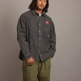 B-TRS PRINT DENIM SHIRTS