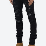 mnml【ミニマル】-X165 PAISLEY SKINNY FIT DENIM