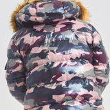 GA SHINY FUR PUFF-JACKET