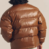 FUBU-Faux Leather Puffer Jacket