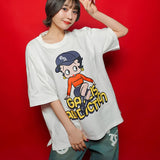 GA×BETTY-FRONT SITイラスト TEE