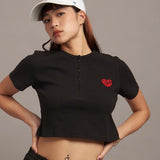 GA HEART ﾘﾌﾞｼｮｰﾄ丈ﾍﾝﾘｰTEE