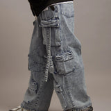 GA DENIM PARACHUTE CARGO PANTS