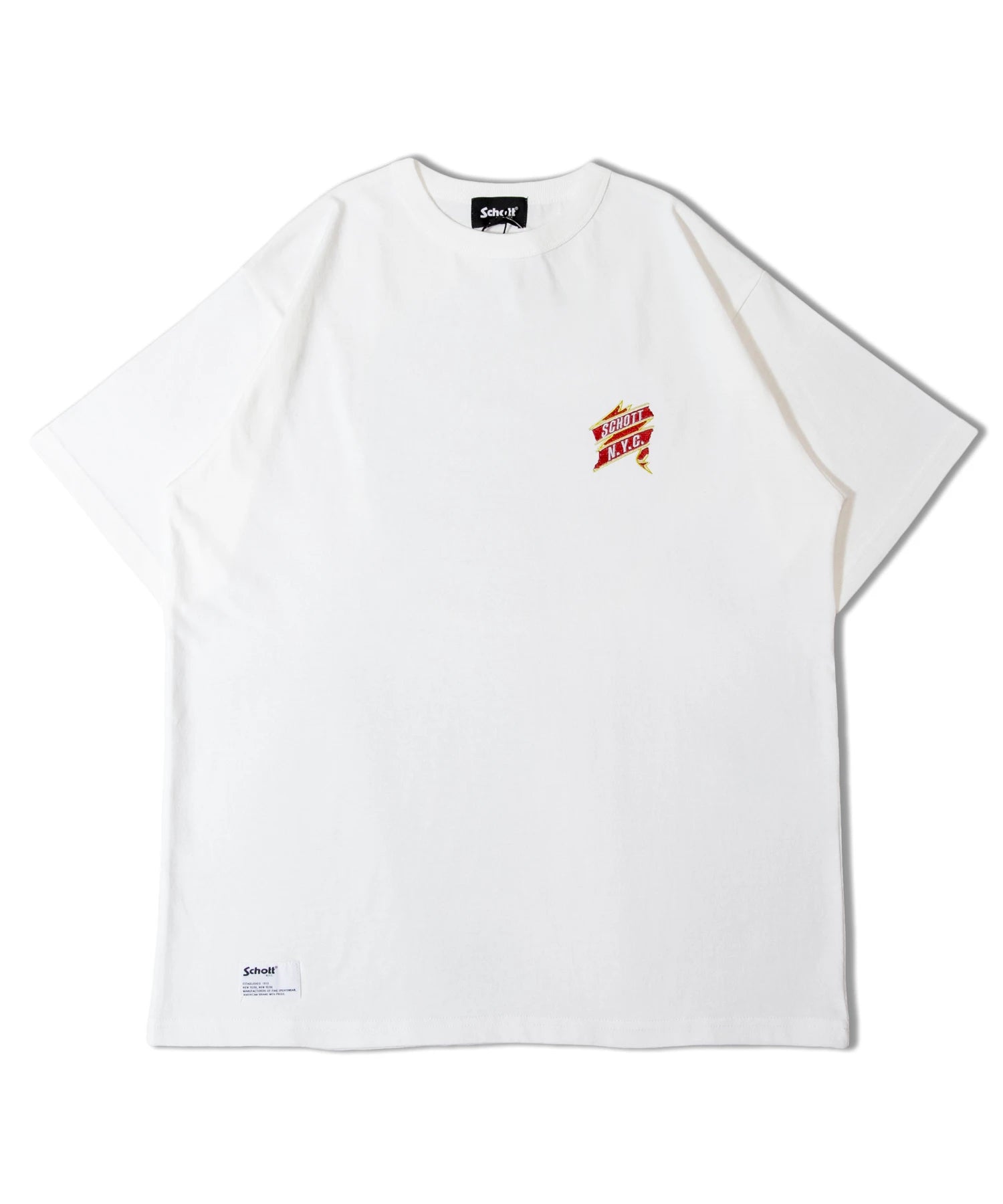 SCHOTT-T-SHIRT EAGLE AND RIBBON EMB