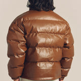 FUBU-Faux Leather Puffer Jacket