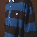 ANGLAN-Stripe Wappen PK Half Shirt