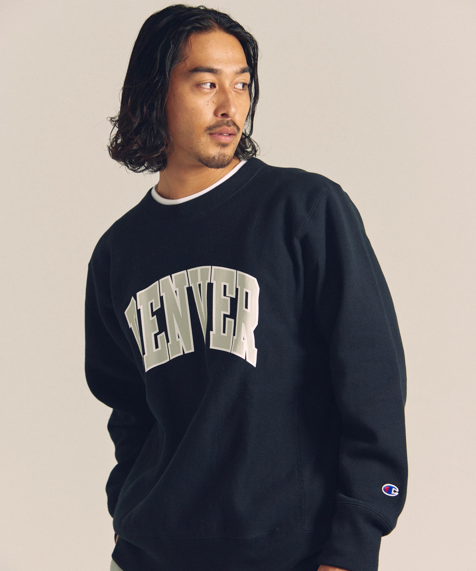 CH-REVERSE WEAVE CREW NECK SWEAT
