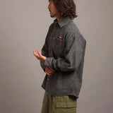 B-TRS PRINT DENIM SHIRTS