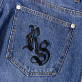 【The Rolling Stones×JACKROSE】 シグネチャー・ワッペン デニムパンツ