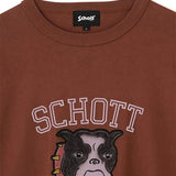 SCHOTT-COLOR FLOCKY BULLDOG LS　TEE