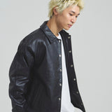 SCHOTT-LEATHER COACH JACKET