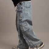 GA DENIM PARACHUTE CARGO PANTS