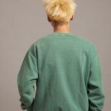 SCHOTT-SQUARE LOGO CREW SWEAT