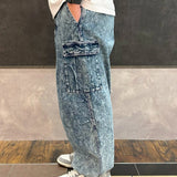 GA DENIM WIDE-CARGO PANTS