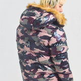 GA SHINY FUR PUFF-JACKET