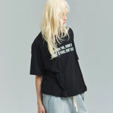 JE-クロップド丈・ロゴ SS TEE