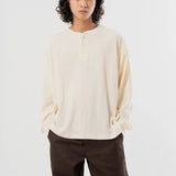SEABEES/シービーズ TCワッフル ヘンリーネック・LSTEE
