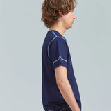 Healthknit/ヘルスニット INDIGO HENLEY NECK SHORT SLEEVE TEE