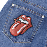 【The Rolling Stones×JACKROSE】 シグネチャー・ワッペン デニムパンツ