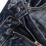 SUPPLIER/サプライヤー Multiple Cross Leather Patch Baggy Denim