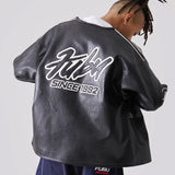 FUBU-Faux Leather Racing Jacket