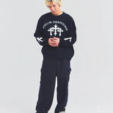 GA CROSS-APPLIQUE KNIT