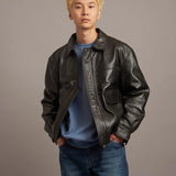JE LAMB LEATHER A-2 JACKET