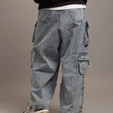 GA DENIM PARACHUTE CARGO PANTS