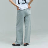 MUCENT/ムセント CROSS LEATHER PATCH SWEAT PANTS