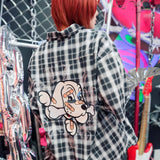 【GALFY×GALLIS ADDICTION】安心の十字架キラキラチェックSSシャツ