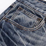 SUPPLIER/サプライヤー Multiple Cross Leather Patch Baggy Denim