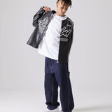 FUBU-Faux Leather Racing Jacket
