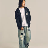 CH-REVERSE WEAVE ZIP HOODED SWEAT