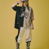 GALFY/ガルフィー ハーフ&ハーフ SS Tee