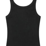 MUCENT/ムセント CROSS LEATHER PATCH SLEEVELESS