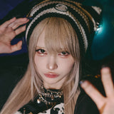 GALFY/ガルフィー ピアス付きうさ耳ニット帽