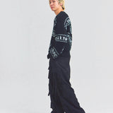 GA MOHAIR EMBLEM総柄 KNIT