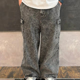GA DENIM WIDE-CARGO PANTS