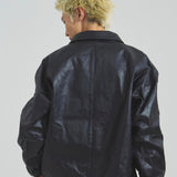 SCHOTT-LEATHER COACH JACKET