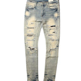 mnml【ミニマル】-X165 PAISLEY SKINNY FIT DENIM