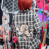 【GALFY×GALLIS ADDICTION】安心の十字架キラキラチェックSSシャツ