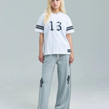 MUCENT/ムセント CROSS LEATHER PATCH SWEAT PANTS