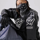 FUBU-Faux Leather Racing Jacket
