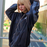 GA 切替DENIM ZIP HOODIE