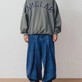 AG-Unbalance Long Tuck Denim Balloon Pants/アングラン アンバランスロングタックデニムバルーンパンツ