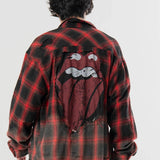 【The Rolling Stones×JACKROSE】 ハードダメージ ビンテージ チェックシャツ