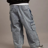 GA DENIM PARACHUTE CARGO PANTS