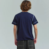 Healthknit/ヘルスニット INDIGO HENLEY NECK SHORT SLEEVE TEE