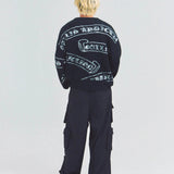 GA MOHAIR EMBLEM総柄 KNIT