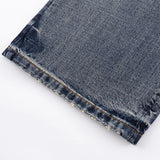 SUPPLIER/サプライヤー Multiple Cross Leather Patch Baggy Denim